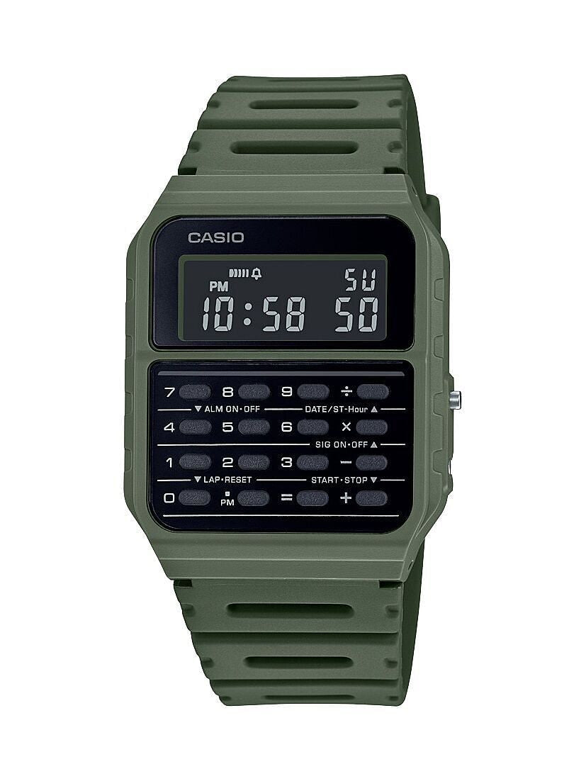 Casio Men's Green 8 Digit Calculator Watch-0