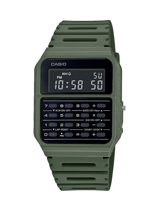Casio Men's Green 8 Digit Calculator Watch-0