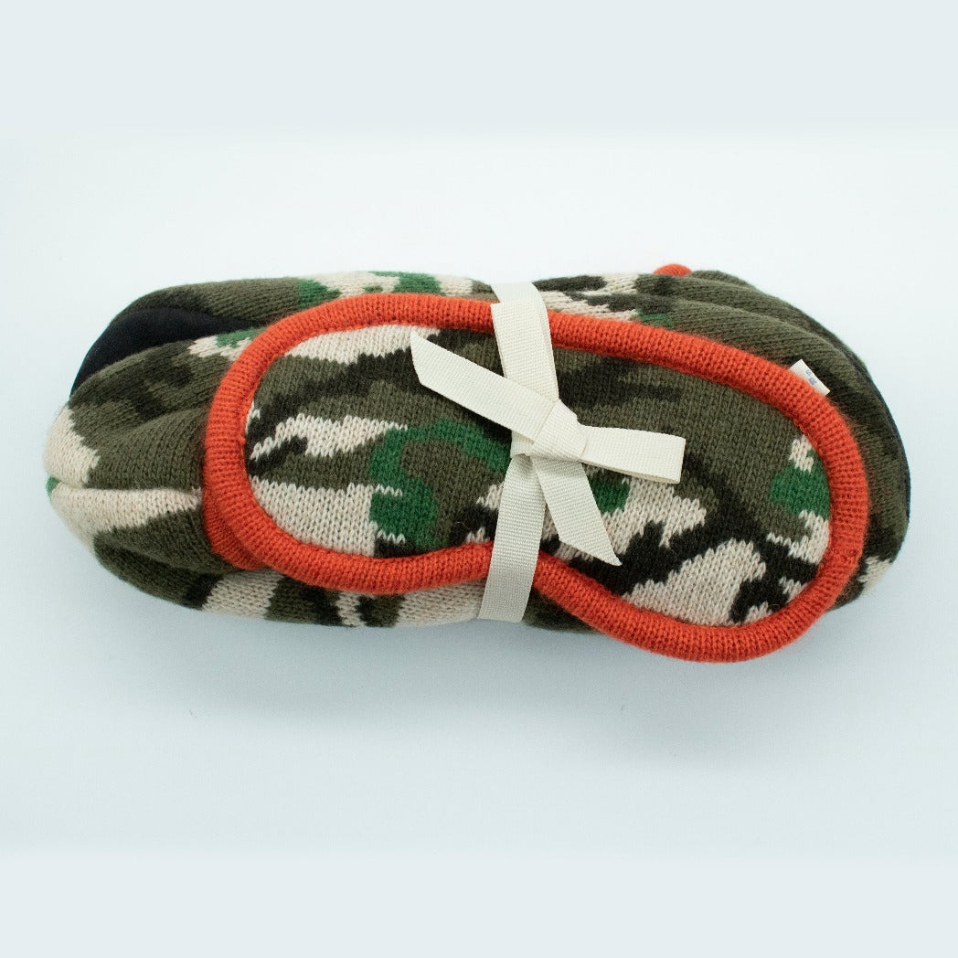 CAMOUFLAGE SLIPPERS AND MASK SET-3