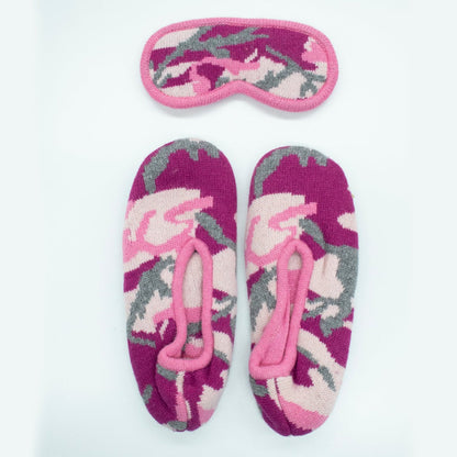CAMOUFLAGE SLIPPERS AND MASK SET-4