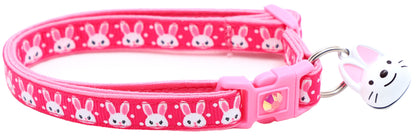 Bunny Faces Breakaway Cat Collar-10