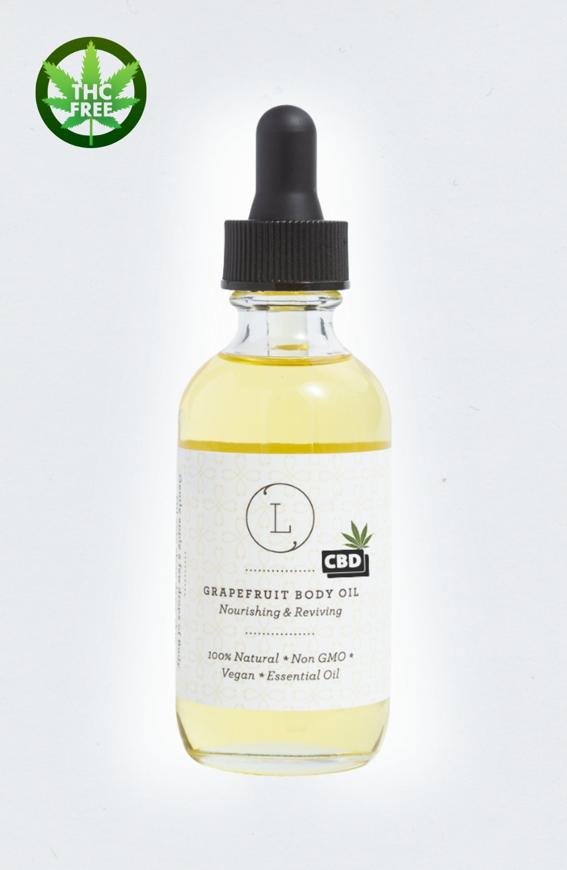 CBD Natural Body Oil with CBD, Grapefruit Moisturizing Body Oil (THC free)-1