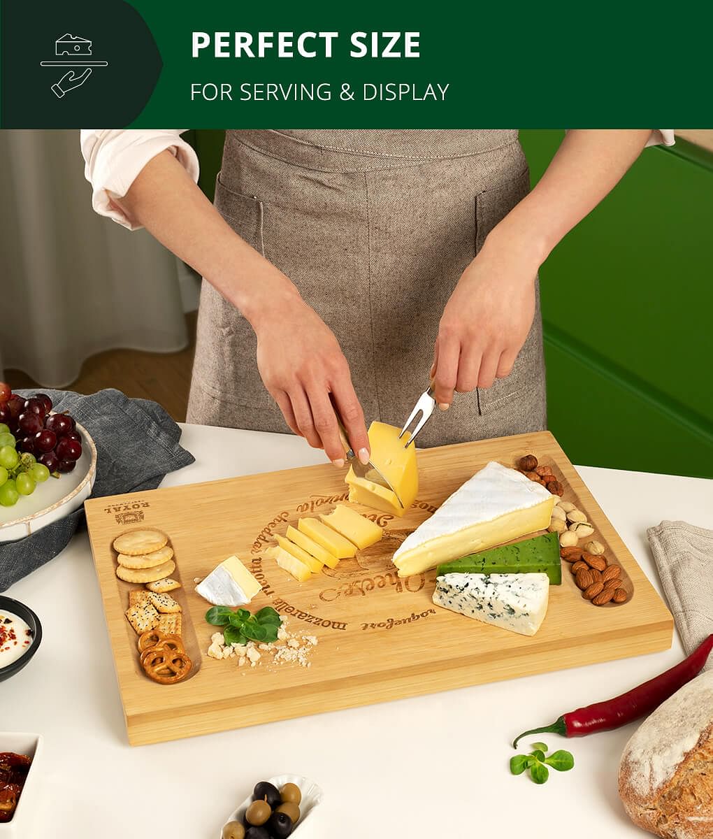 Cheese Board Set with Knives, 16.5“ x 11”-4
