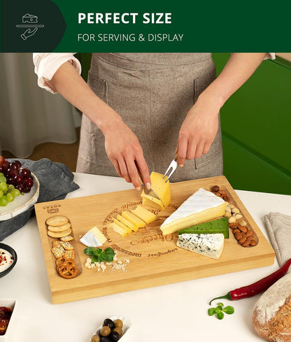 Cheese Board Set with Knives, 16.5“ x 11”-4