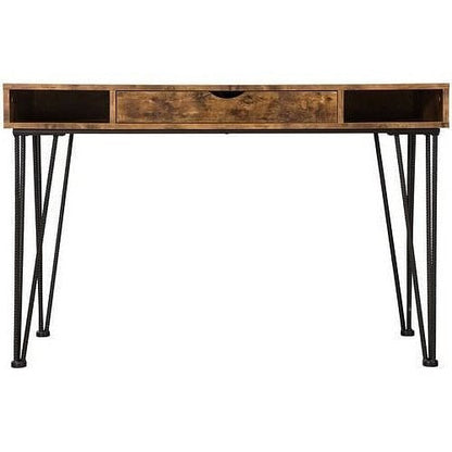 Farmhouse Rustic Home Office 1 Drawer Writing Desk-2
