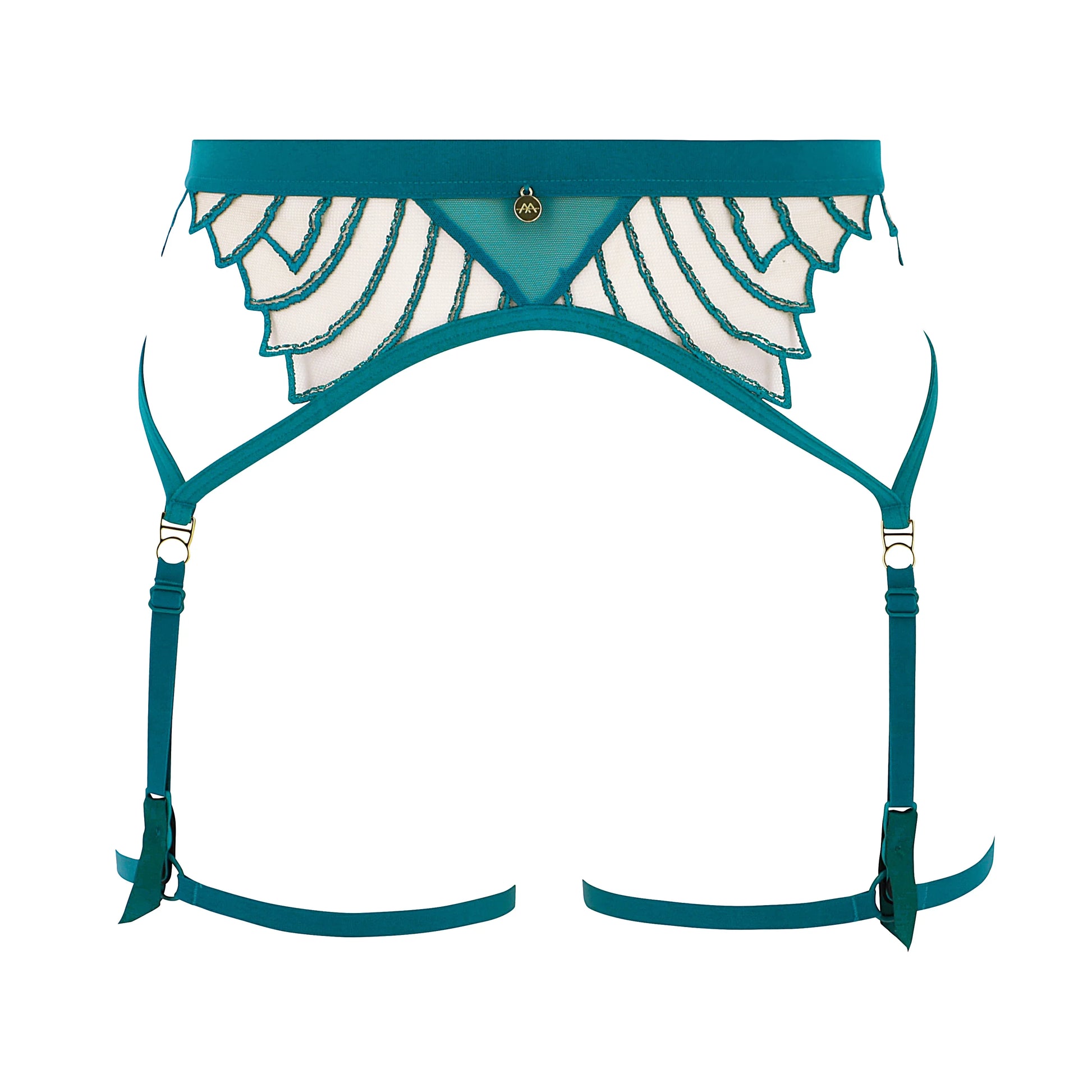 Sheer Mesh Garter Belt Atelier Amour Cosmic Dream Lagoon-4