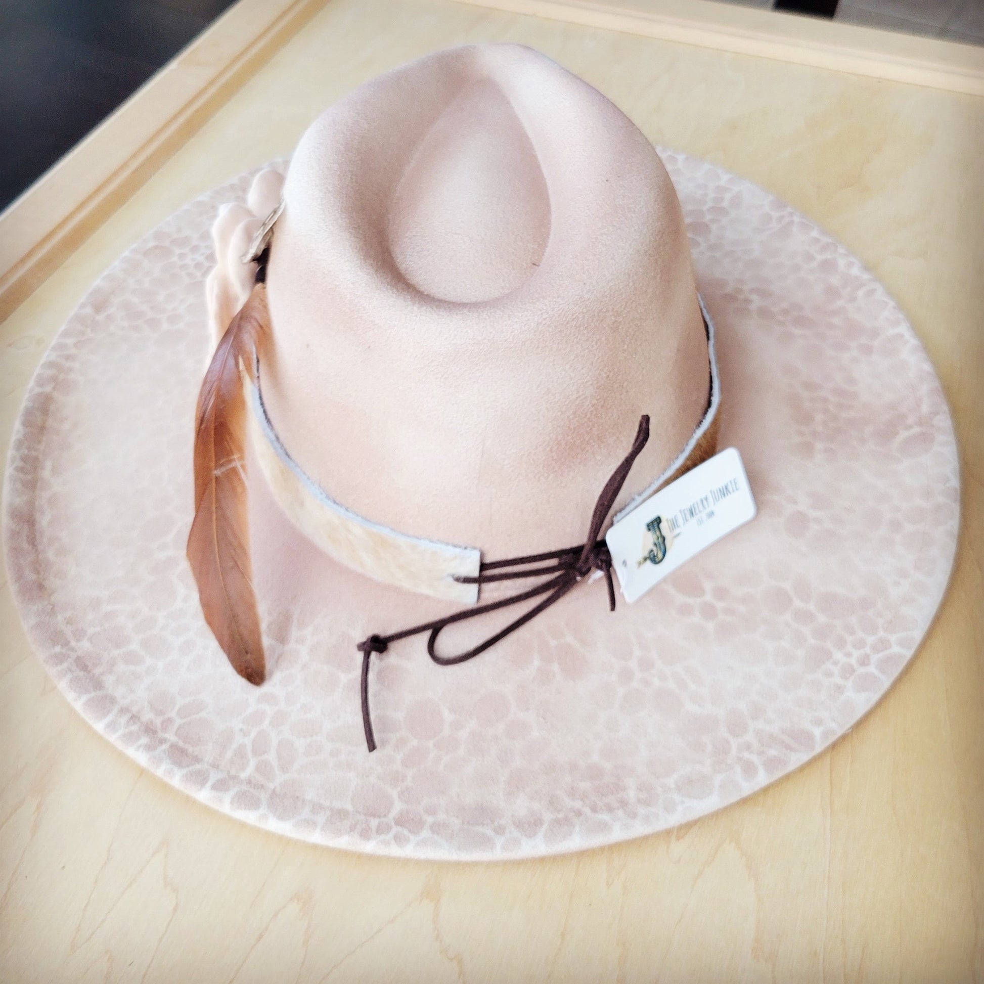 CUSTOM Hand-Painted Cowgirl Western Boho Hat A109-3