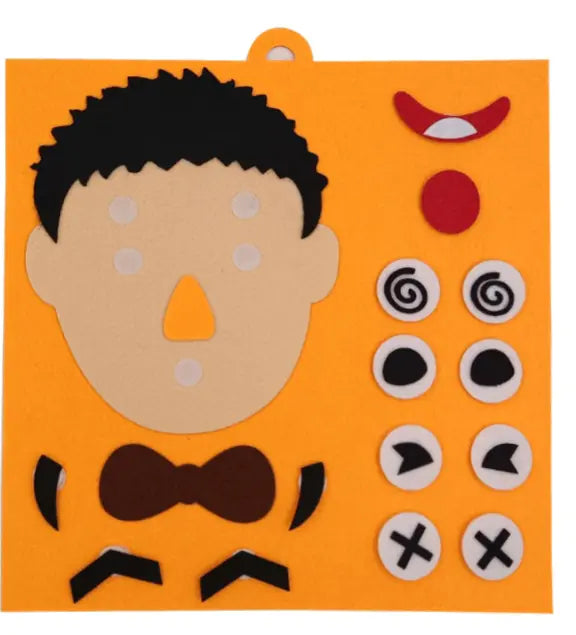 Children's Emoji Puzzle Felt Craft Kit for Kindergarten
