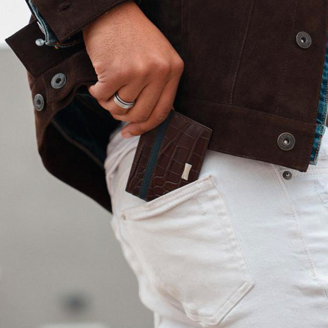 Genuine Gator Leather Slim Card Case-1