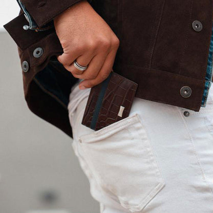 Genuine Gator Leather Slim Card Case-1