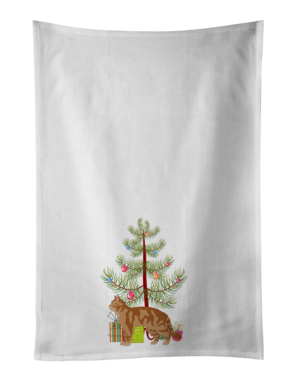American Wirehair Cat Christmas Kitchen Towel Set of 2-0