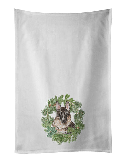 German Shepherd Christmas Wreath Kitchen Towel Set of 2-0