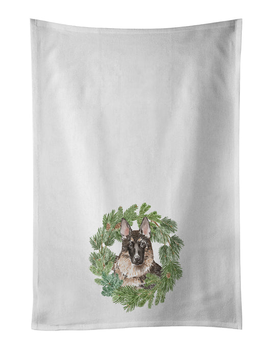 German Shepherd Christmas Wreath Kitchen Towel Set of 2-0
