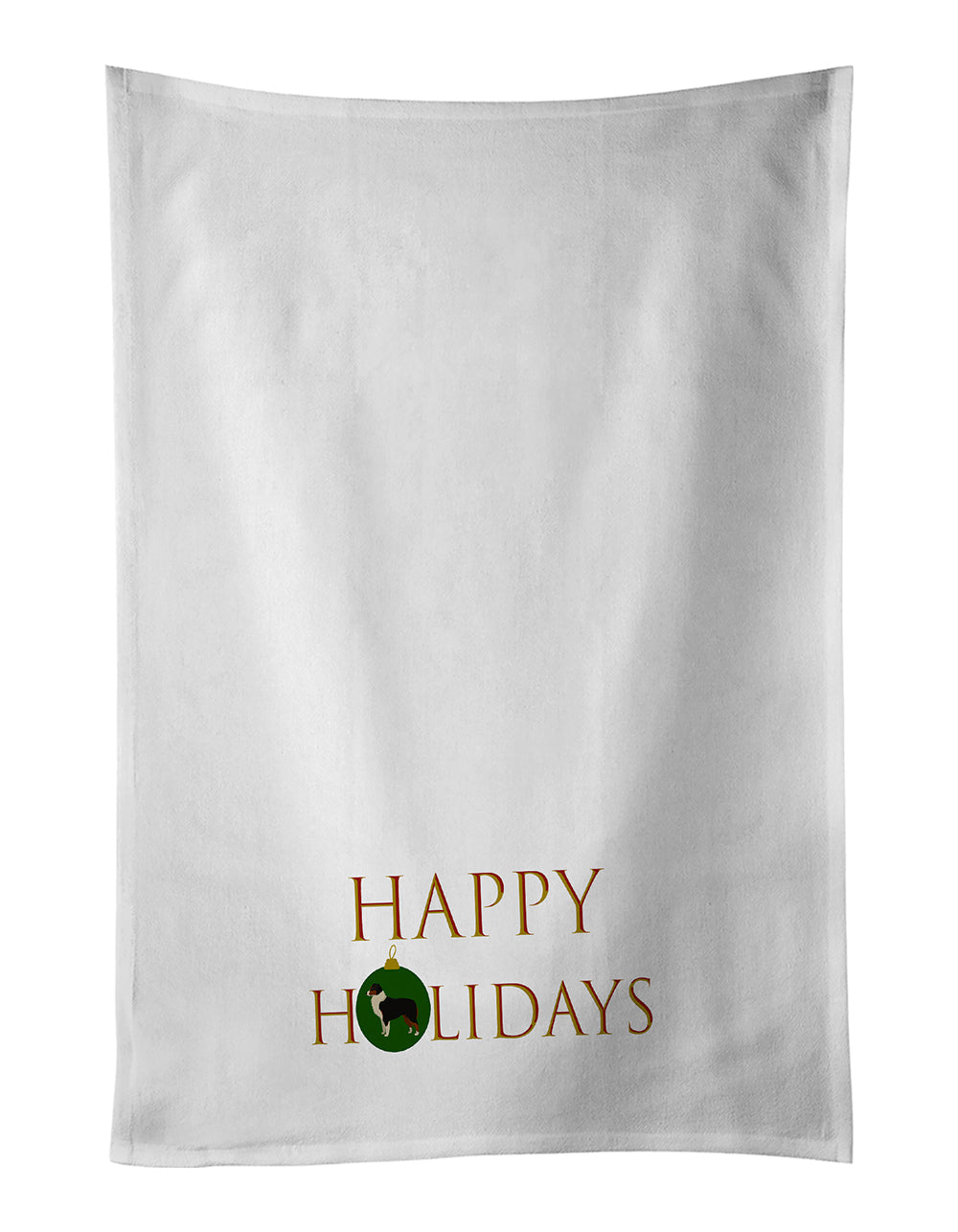 Australian Shepherd Happy Holidays Kitchen Towel Set of 2-0