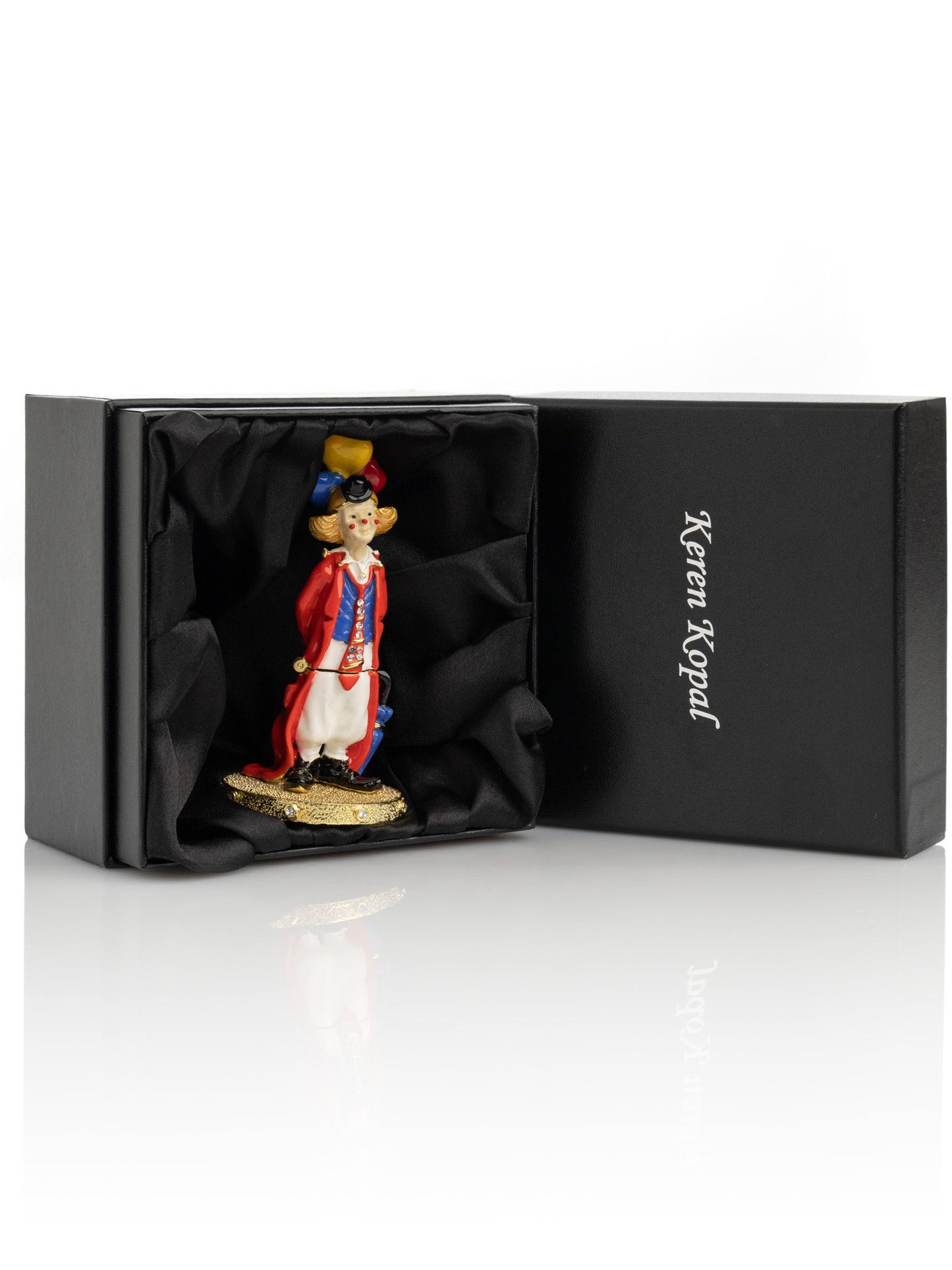 Funny Circus Clown with Umbrella trinket box-2