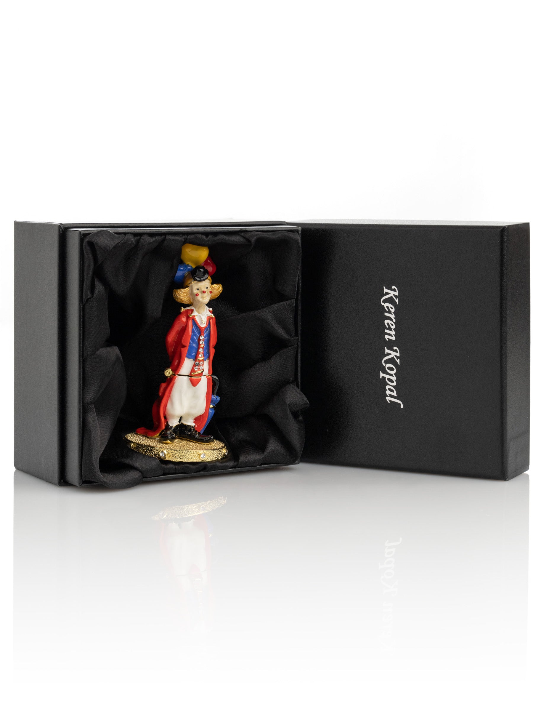 Funny Circus Clown with Umbrella trinket box-2