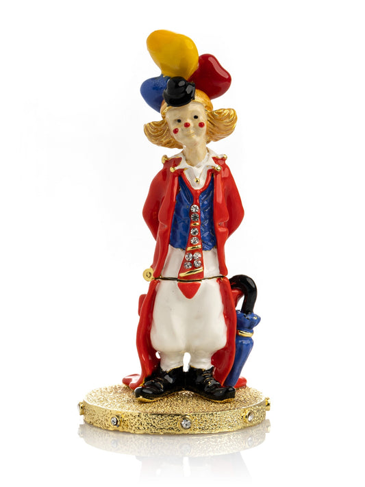 Funny Circus Clown with Umbrella trinket box-0