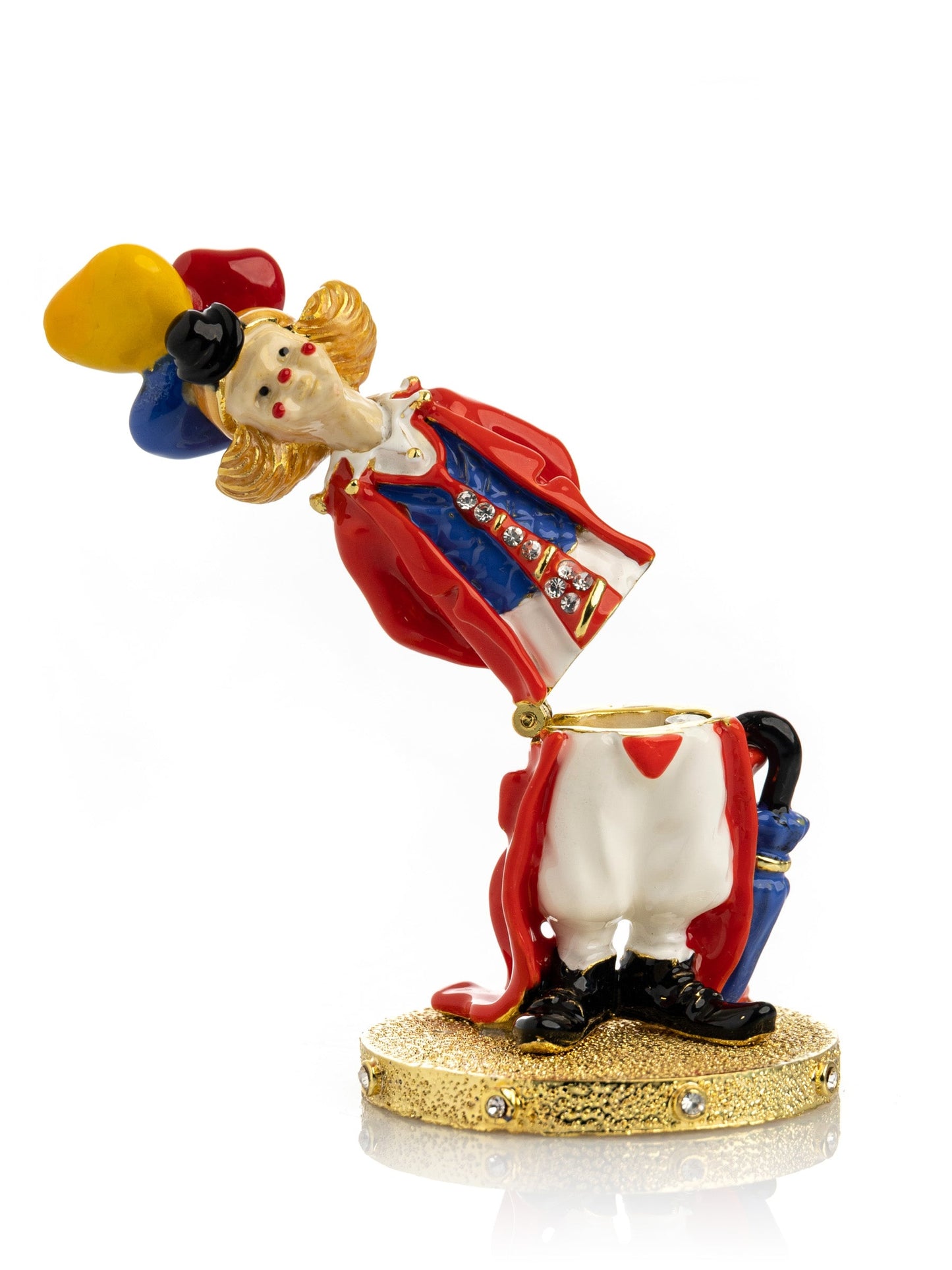 Funny Circus Clown with Umbrella trinket box-3
