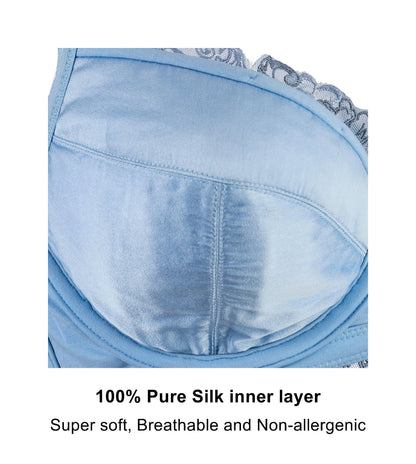 Ashley Embroidery Silk & Organic Cotton Supportive Plunge Bra-4