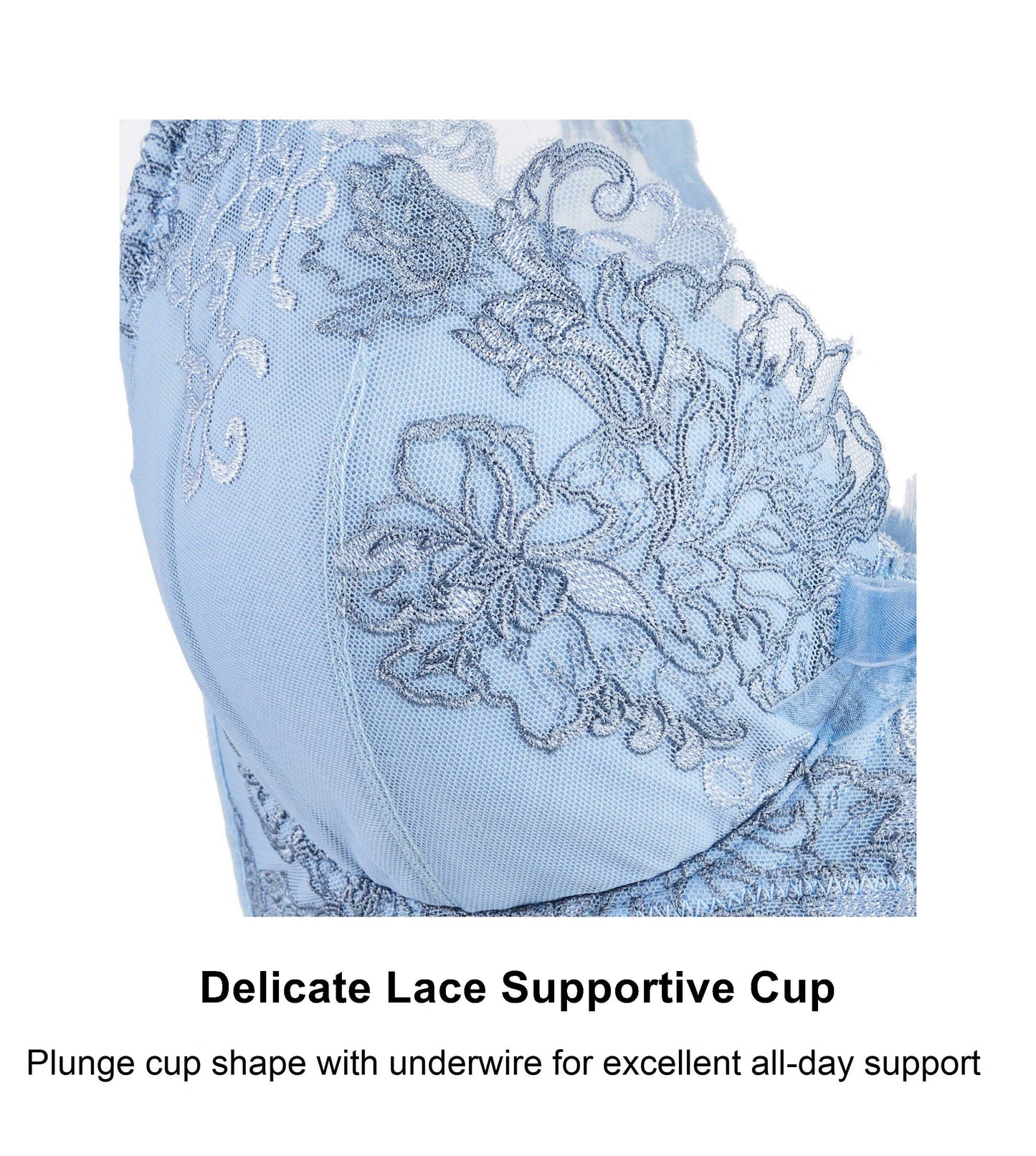 Ashley Embroidery Silk & Organic Cotton Supportive Plunge Bra-3