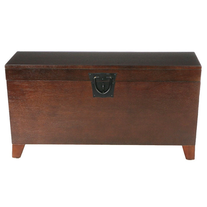 Contemporary Lift Top Coffee Table Storage Trunk in Espresso Finish-0
