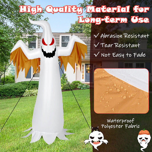 6 Feet Halloween Inflatable Ghost Quick Blow up Halloween Dcor with LED Lights-3