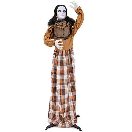 Halloween Animatronic Haunted Woman with Pop Up Head and Control Button-0