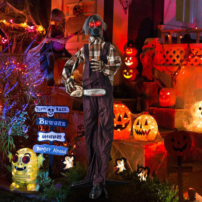 Halloween Animatronic Shaking Haunted Man with Lights and Sound-1