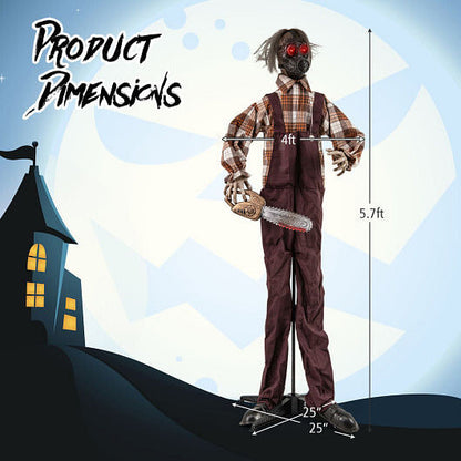 Halloween Animatronic Shaking Haunted Man with Lights and Sound-4