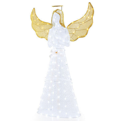 5 ft Festive Pre-Lit Angel with Halo and 150 LED Lights-4