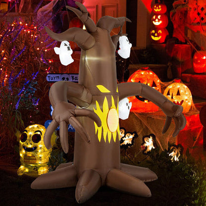 7.8 Feet Halloween Inflatables Scary Dead Tree Halloween Decoration with Ghost-2