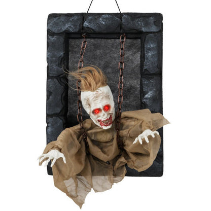Halloween Hanging Animated Zombie Prisoner Decoration Sound-Activated-4