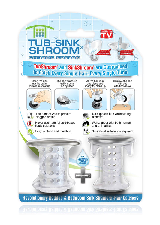 Combo Pack: TubShroom & SinkShroom Chrome-0