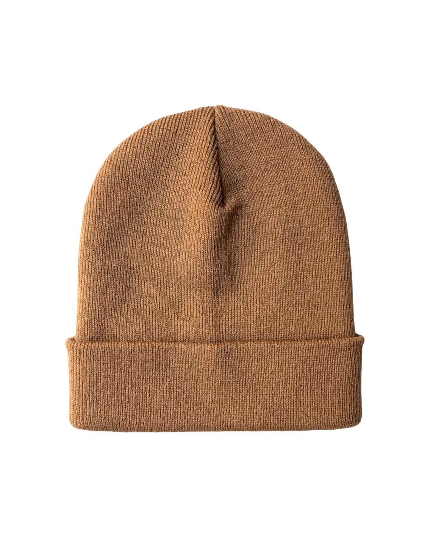 CS104 HAAKWEAR Traditional Silent Cuffed Beanie, Camel Brown-0