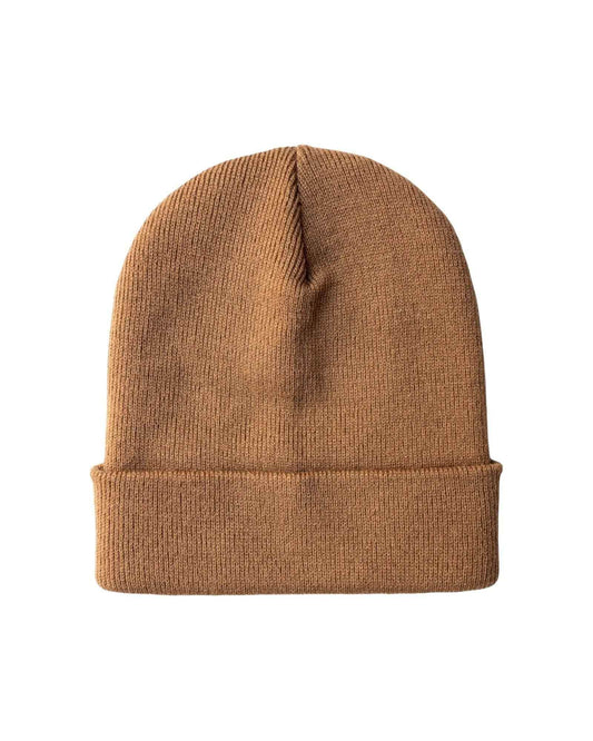 CS104 HAAKWEAR Traditional Silent Cuffed Beanie, Camel Brown-0