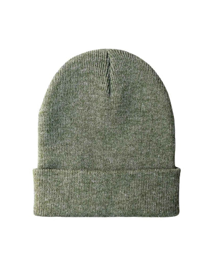 CS107 HAAKWEAR Traditional Silent Cuffed Beanie, Forest Green-0