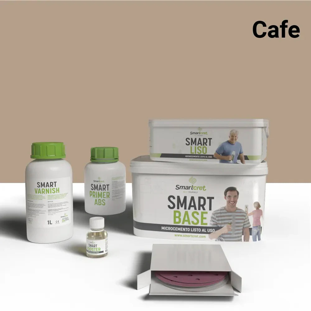 Kit microcemento de 4 m² para paredes de cocina con azulejos-7