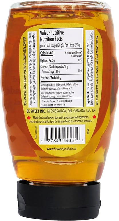 Be Sweet - Honey Flavoured Spread Upside Down Bottle - Case of 12 x 1KG Bottles - 3KG Bottle - Canadian Distribution-1
