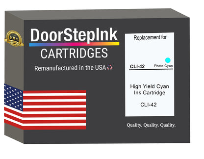 DoorStepInk Brand for Canon CLI-42 Photo Cyan Remanufactured in the USA Ink Cartridges-0