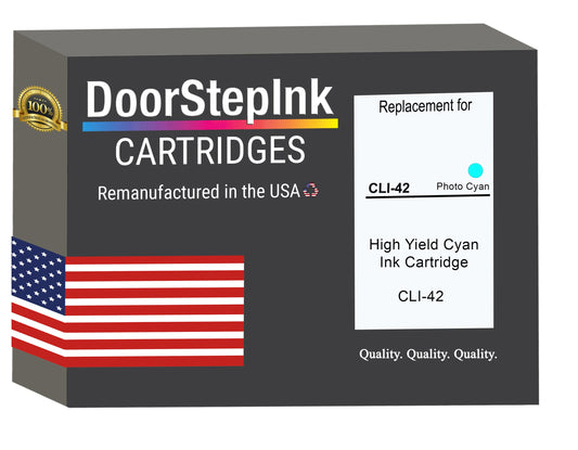 DoorStepInk Brand for Canon CLI-42 Photo Cyan Remanufactured in the USA Ink Cartridges-0