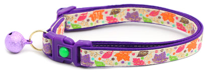 Fancy Fall Leaves Breakaway Cat Collar-10