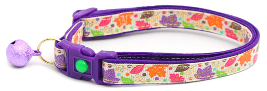 Fancy Fall Leaves Breakaway Cat Collar-10