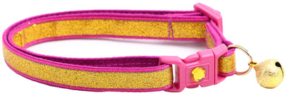 Gold Glitter Breakaway Cat Collar-5