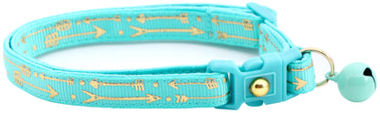 Metallic Gold Arrows Breakaway Cat Collar-12