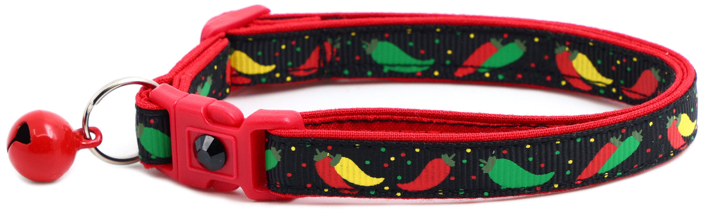 Spicy Peppers Breakaway Cat Collar-1