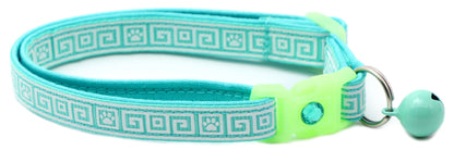 Greek Key Breakaway Cat Collar-5