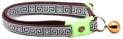 Greek Key Breakaway Cat Collar-7