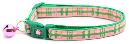 Green Tartan Breakaway Cat Collar-10