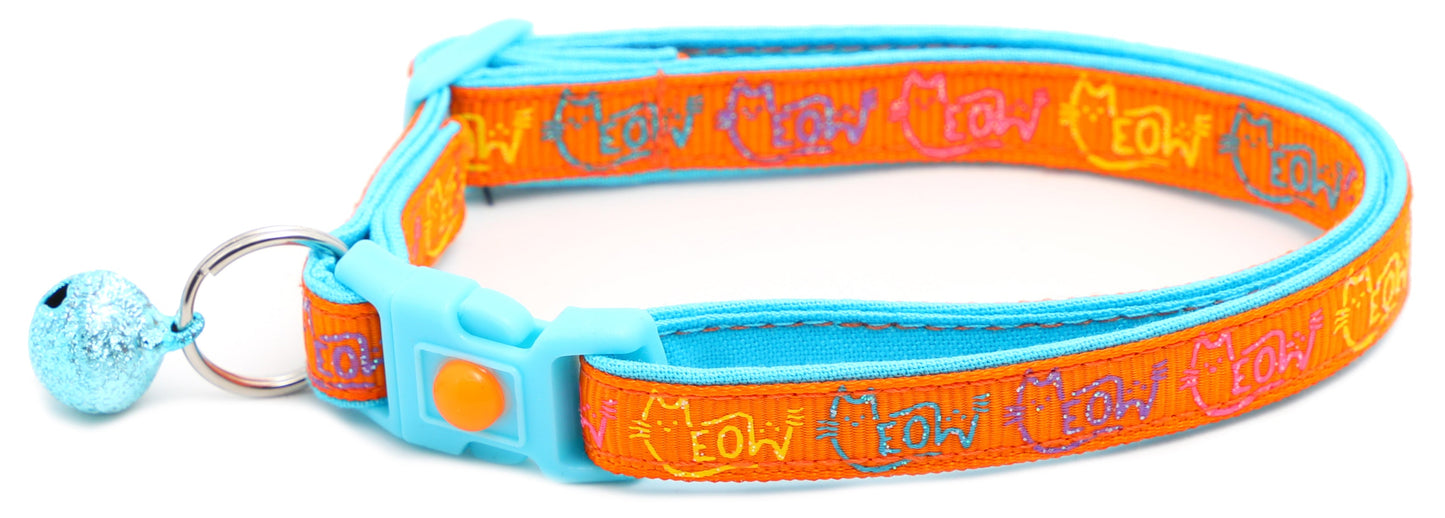 Colorful Meow Breakaway Cat Collar-8