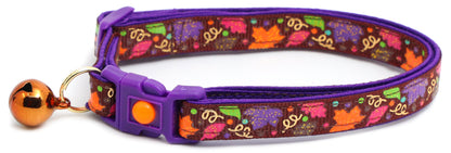 Fancy Fall Leaves Breakaway Cat Collar-8